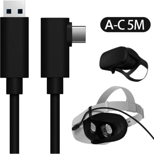 VR Cable Male to Male Date Cord for Oculus Quest2 5m type-C 3.0 5GB 5A VR connector for oculus quest2 link USB Type A to C Hot