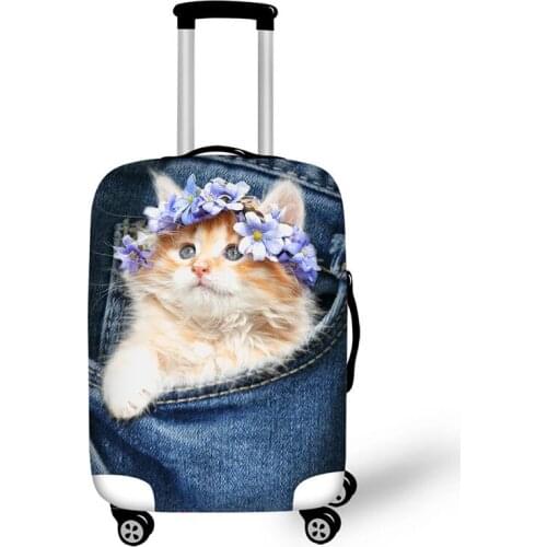 Pocket Animal Dog Travel Accessories Suitcase Protective Covers 18-32 Inch Elastic Luggage Dust Cover Case Stretchable Protect