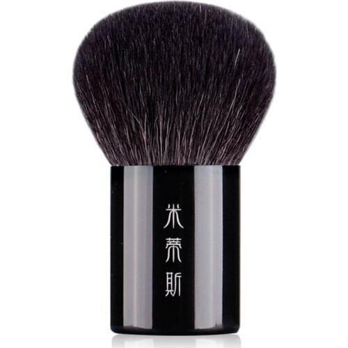 Buff Bronzer Powder Kabuki Makeup Brush - Natural Bristle on-the-go Powder Blush Bronzer Brush