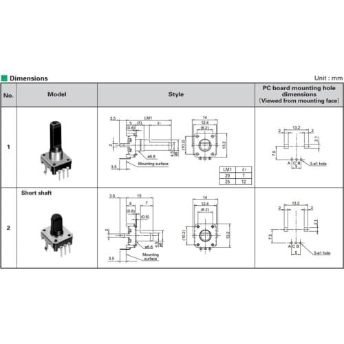 EC12E1220406 EC12E24104A6 EC12E1240301 EC12E24404A8 EC12E24404A6 EC12E2430404 EC12E1220801 EC12E2430804 Encoder