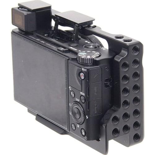 Aluminum Alloy Camera Cage with 1/4 Thread Holes for Sony RX100 M7 VII 7 DSLR Camera Protective Cover Parts