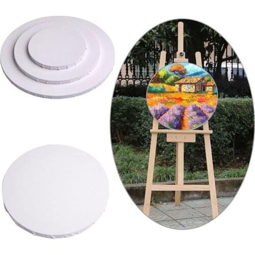 Round Canvas Panel Blank Cotton Acrylic Art Artist Oil Painting