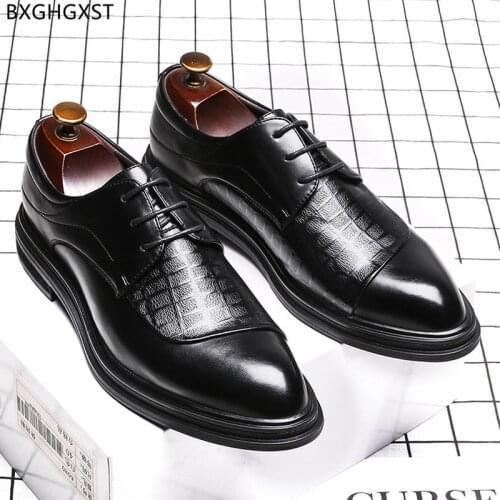 Business Shoes Men Black Leather Pointed Shoes Men New 2021 Luxury Designer Elegant Shoes for Men Zapatos De Hombre Chaussure