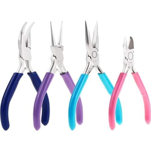 4 Pcs Jewelry Making Tools Kit Jewelry Pliers with Needle Nose Pliers for Crafts Wire Wrapping Jewelry Making Supplies