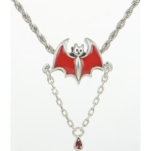 New! 925 Sterling Silver Beads Crystal Animal Bat Charm Pendant Fits European Pandora Charms Bracelet Necklace DIY Fine Jewerly