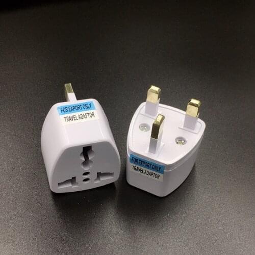 New UK Plug Adapter US European AU EU To UK British Travel Adapter Electrical Plug Converter Socket AC Power Charger Outlet
