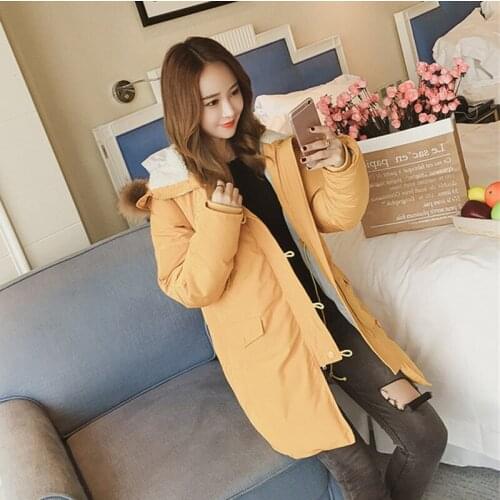 Plus Size 5XL Parka 2020 Warm Winter Jacket Women Padded Cotton Coat Female Fur Collar Long Parkas Chaqueta Mujer WXF504