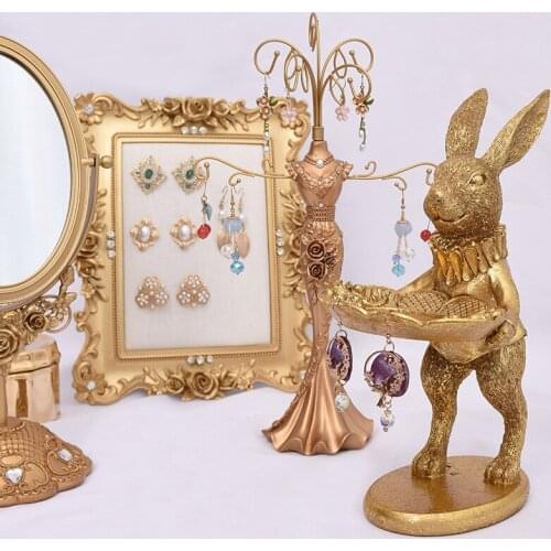 Rabbit Tray Creative Jewelry Storage Tray Home Decoration Cute Sweet Animal Shooting Props Small Portable Exquisite Elegant