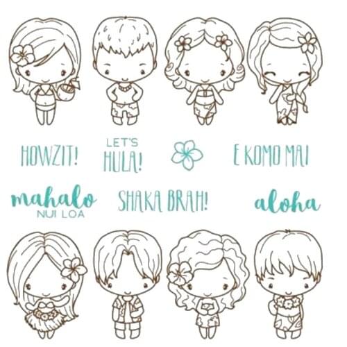 BOY AND Girl Transparent Clear Silicone Stamp Seal DIY Scrapbooking photo Album Decorative A0742