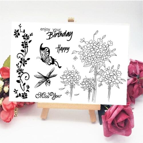 11x16CM blossom transparent seal clear stamps silicone seal roller stamps DIY scrapbook album / card production