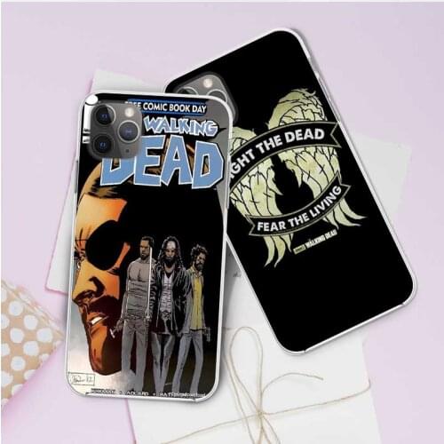 Transparent TV The Walking Dead Phone Cases For Apple iPhone 11 12 Pro XS Max XR X 7 8 6 6S Plus 5 SE 2020 Capa Soft TPU Covers