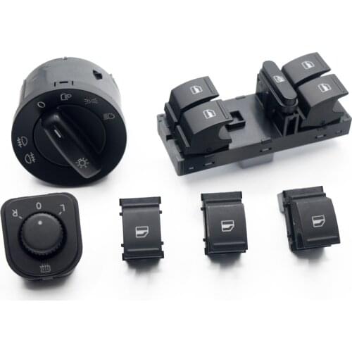 Factory direct sale For VW jetta mk5 golf 5 6 tiguan passat b6 CC Mirror Headlight Window switch 6PCS/SET 1K0 959 565H