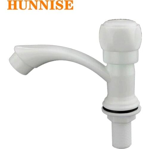 Basin Faucet HUNNISE Plastic Bathroom Mixer Tap Single Cold Basin Sink Mixer Faucet Single Handle Cold Water Faucets