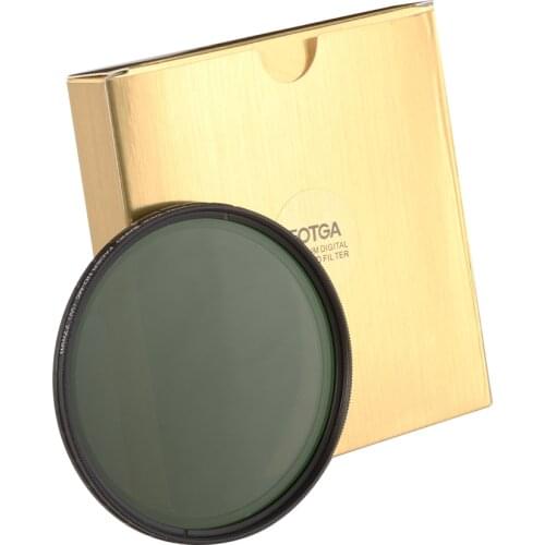 FOTGA 43mm Ultra Slim ND2-400 Fader Variable Neutral Density ND Filter for DSLR Lens Adjustable ND2 ND4 ND8 to ND400