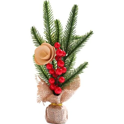 1pc Mini Christmas Tree Decor Creative Mini Xmas Tree Home Crafts Party Supplies Photography Props Accessories Home Decor
