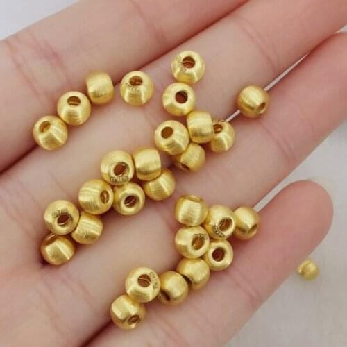 1PCS Gold Brushed Finishing Pendant Jewelry Girl Heart 3D Hard Gold Charms 999 Gold Pendant Lucky Bead Jewellery Small Lucky