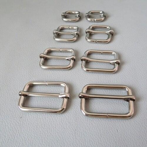 10Pcs 15mm 20mm 25mm 32mm 38mm Bag Backpack Straps Accessory Metal Buckle Adjuster For Belt Hook Hardware Pet Dog Collar Clasps