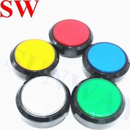 100mm Big round Flat illuminated momentary push button with Microswitch and Led light for arcade game multi colors available