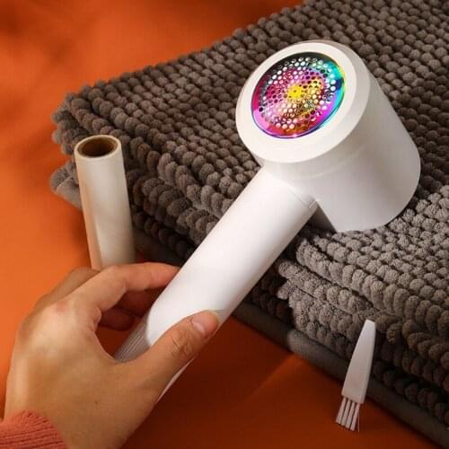 2 in 1 Electric Clothing Lint Remover Hair Ball Sticky Roller USB Rechargeable Sweater Fuzz Shaver