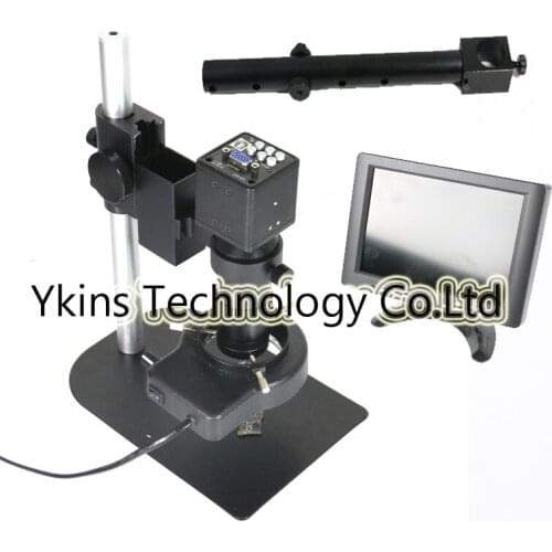 2 in 1 USB VGA output industrial microscope video camera +Mini Stand Universal bracket +130X C-MOUNT Lens+56 LED Light