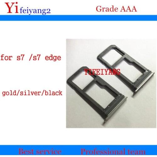 20pcs OEM Sim Tray Holder Double / Single SIM Card Tray Slot Holder For Samsung Galaxy s7 /s7 edge fast shipping