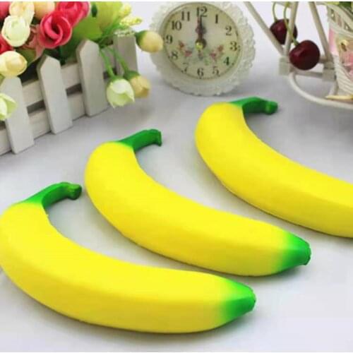 2021 Slow Rising Squishy Banana Wrist Hand Pad Rest Kids Toy Charm Home Decoration Stress Relief toy Anti-Stress Banana Toy