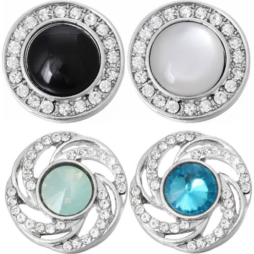 5pcs/lot New High Quality 18mm Metal Snap Button Jewelry Colorful Snap Buttons Fit Snap Bracelet for Women Snaps Jewelry