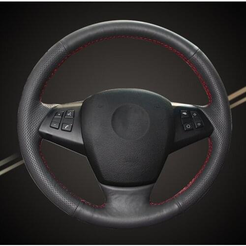 Auto Braid On The Steering Wheel Cover for BMW E70 X5 2008-2013 DIY Car Braiding Steering Wheel Covers Accessories Car-styling