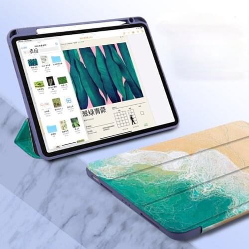 For iPad Air 4 Case iPad Pro 11 2020 Pro 12.9 Case 2021 M1 for iPad Air 2020 Apple Pencil Holder Support Wireless Charging Cover
