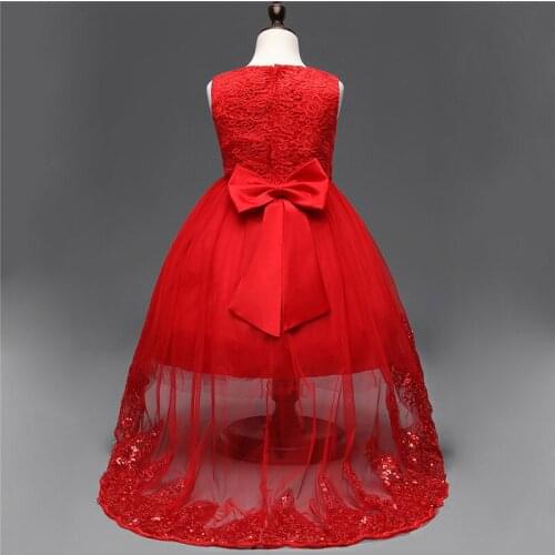 ABGMEDR Brand Kids Christmas Dress Girl New Year Clothes Children Party Dress Girls Red Prom Dresses for First communion Costume