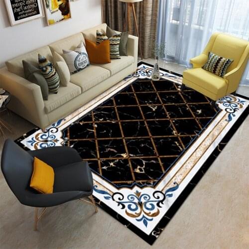 ZDAAZV Nordic Geometric Polyester Modern 3D Area Rugs Sofa Table Blanket Mat Non-slip Morocco Carpet for Living room/Bedroom
