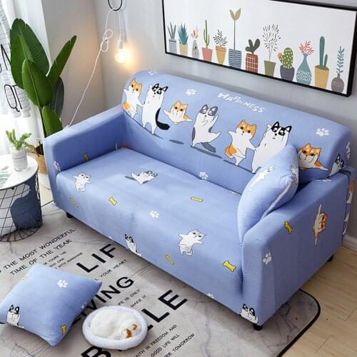 Living room home Nordic style sofa cover polyester fiber modern elastic corner sofa cover seat cover 1/2/3/4 seat