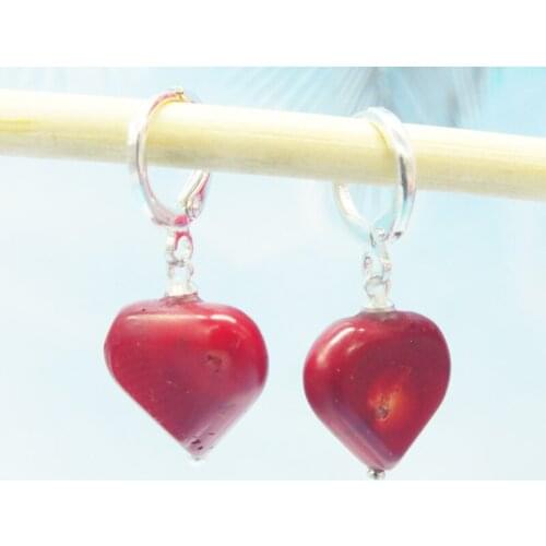 Classic is always popular, 15MM 100% natural red coral earrings