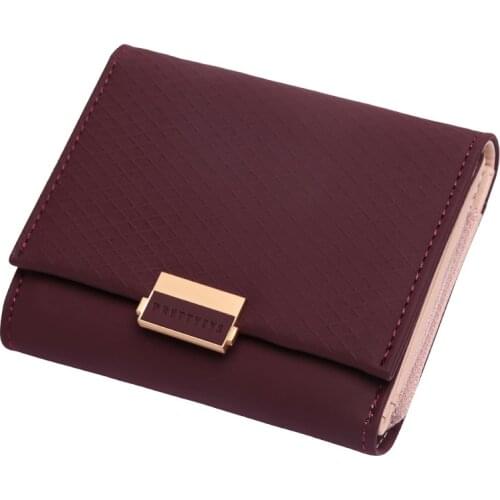 Top Quality Lovely Women Wallet Latest Fashion Leather Girls Short Purse Tri-Folds Card Holder Money Coin Women Wallets Carteras