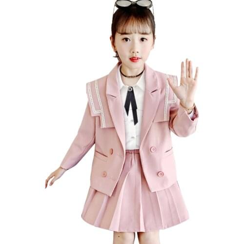Teen Girls Clothing Jacket + Skirt Girl Clothes Spring Autumn Costume For Girl Casual Style Tracksuits For Children