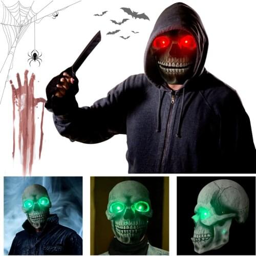Halloween Skull Movable Mouth Latex Mask Halloween Kills Mask Cosplay Scary Killer Full Face Helmet Halloween Party Costume Prop