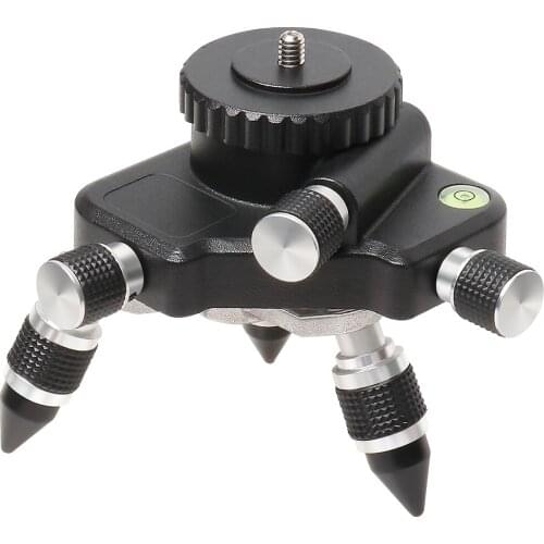 Laser Level Adapter Metal 360-Degree Rotating Base for Laser Level Tripod Horizontal Bubble Micro-adjust FineTurning Pivoting