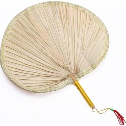 Summer Cooling Fan Pure Natural Handmade DIY Palm Leaf Fan Mosquito Repellent Hand Fans Hone Decoration Chinese Style Hand Fan