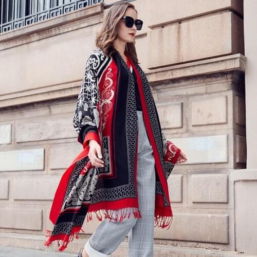 Fashion Winter Scarf For Women Scarf Cashmere Warm Plaid Pashmina Scarf Luxury Brand Blanket Wraps Female Scarves And Shawls