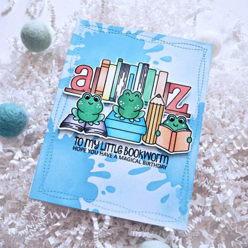 "My Little Bookworm" 2020 Metal Cutting Dies And Coordinating Stamp For Scrapbooking Craft Die Cut Card Making Embossing Stencil