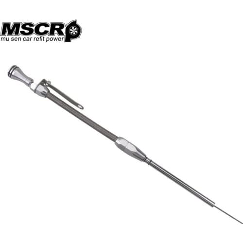MSCRP Stainless Flexible Engine Oil Dipstick Late Passenger Side Dipstick For SBC 80-Up MSCRP-YX00396