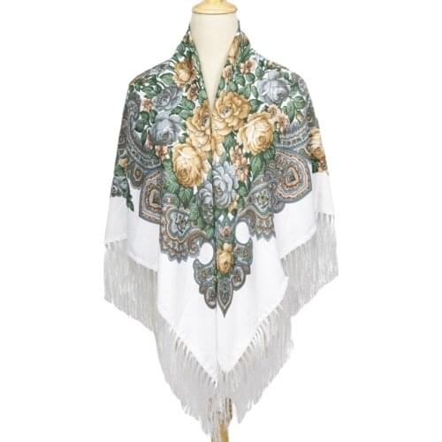 National Romantic Su Da Shawl Russian Style Large Size Cotton Warm Shawl Large Square Scarf