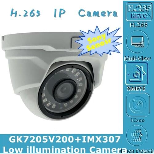 IP Ceiling Metal Dome Camera Sony IMX307+3516EV200 Low illumination 3MP H.265 ONVIF CMS XMEYE P2P Motion Detection Radiator