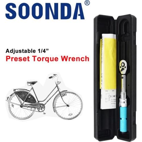 1/4" Preset Torque Wrench High Precision Torque Adjustable Industrial Grade Torque Wrench 1-25N.m Scale Type Auto Repair Tools