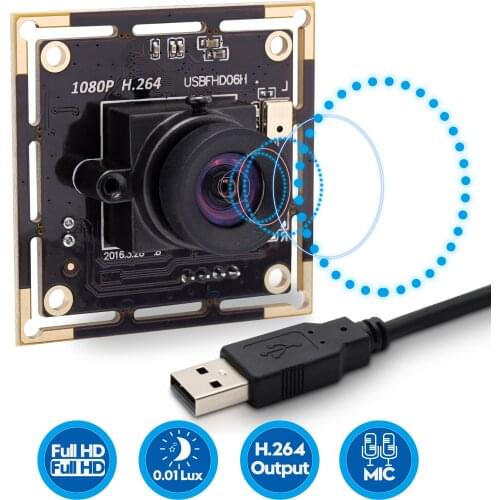 Wide Angle 1080P USB2.0 SONY IMX322 LOW ILLUMINATION USB Camera H.264 30fps 1080P CCTV USB Board Camera module with 2.9mm lens