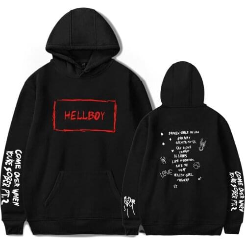Aikooki Lil Peep HEllBOY Hoodies Men/Women Fashion Sweatshirts Lil Peep Fans Harajuku Spring Long Sleeve Streetwear Clothes 4XL