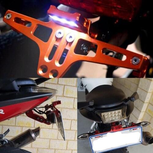 Motorcycle Universal Adjustable Fender Eliminator Tail Tidy Rear License Plate Holder For Kawasaki Z750 Z800 Z900 Z1000 NINJA400