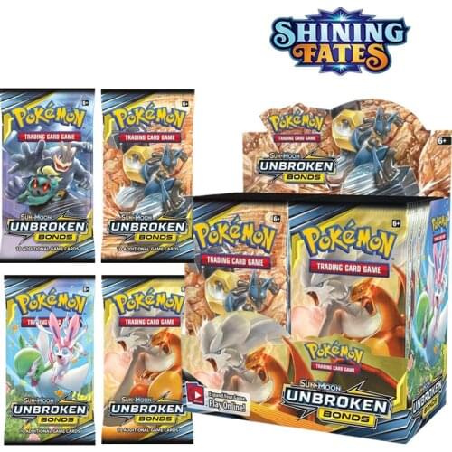 In Stock! Pokemon Cards TCG: Sun & Moon Unbroken Display Box (36 Packs) Sealed Booster Trading Card Game Toys