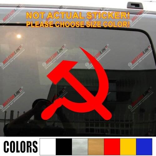 CCCP Hammer Sickle Decal Sticker USSR Soviet Union Car Vinyl pick size Russian die cut no background
