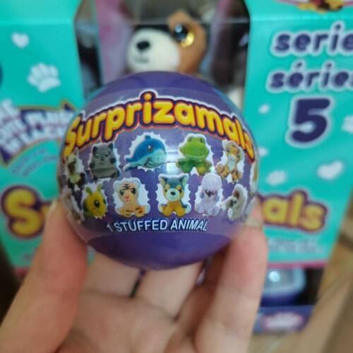 1-2pcs Brand New Surprizamal Surprise Ball Series1,2,3,4,5 Mini Rare Cute Plush Stuffed Animal Toy Xmas New Year Gift for Kid